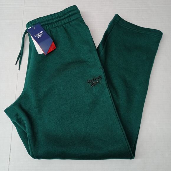 Reebok Men's Identity Fleece Sweatpants Size M Medium Green - Picture 1 of 10
